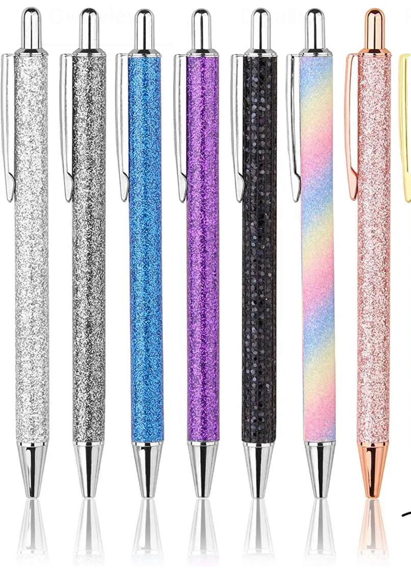 Smooth Glitter Retractable Pens